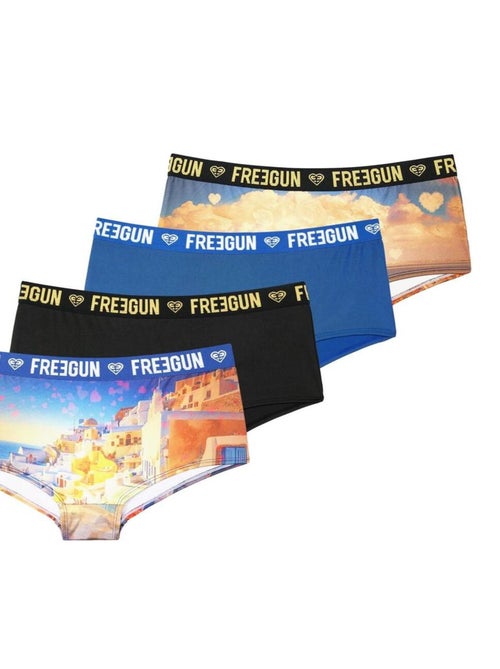 Set van 4 miss freegun meisjesshorts - Kiabi