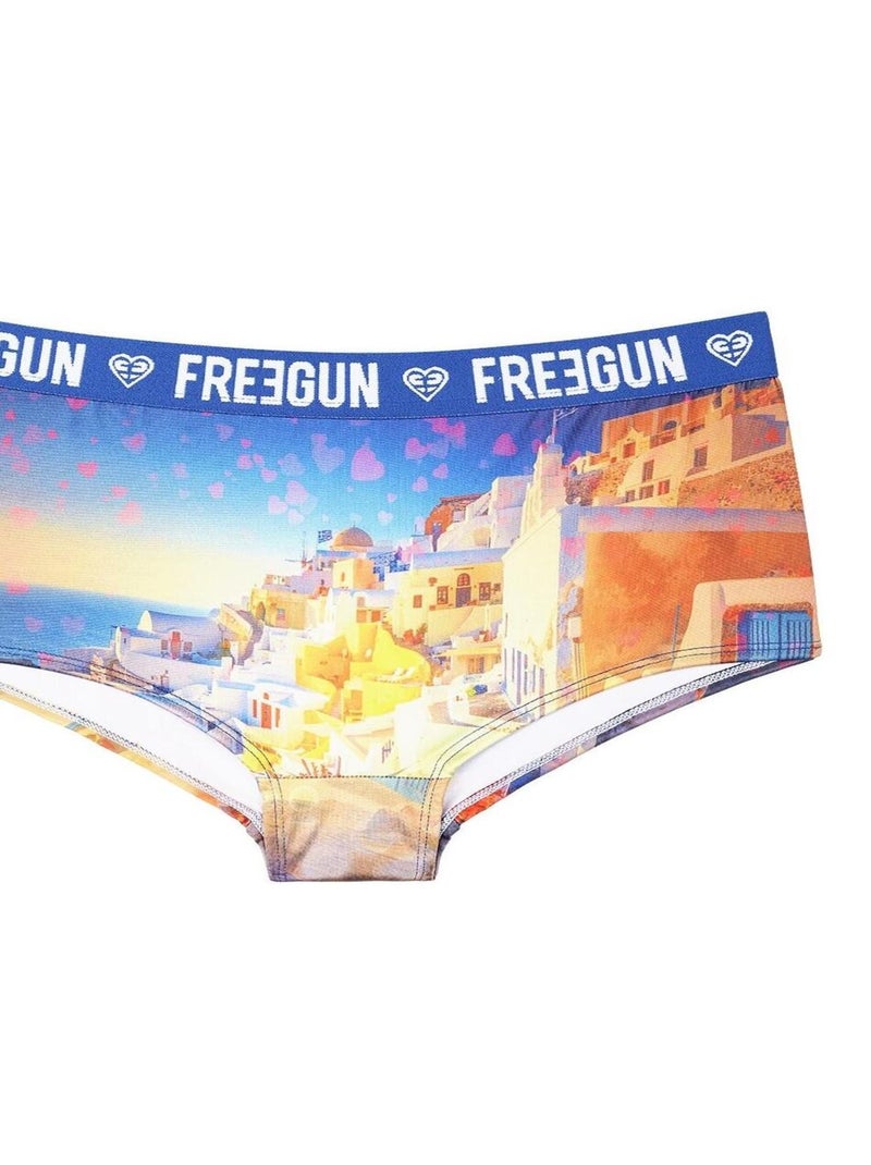 Set van 4 miss freegun meisjesshorts Blauw - Kiabi