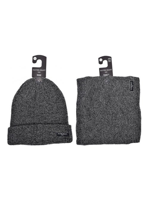 Set van 4 Mutsen-Nekwarmer Heren OLIVER GRANT - Kiabi Set van 4 Mutsen-Nekwarmer Heren OLIVER GRANT - Kiabi