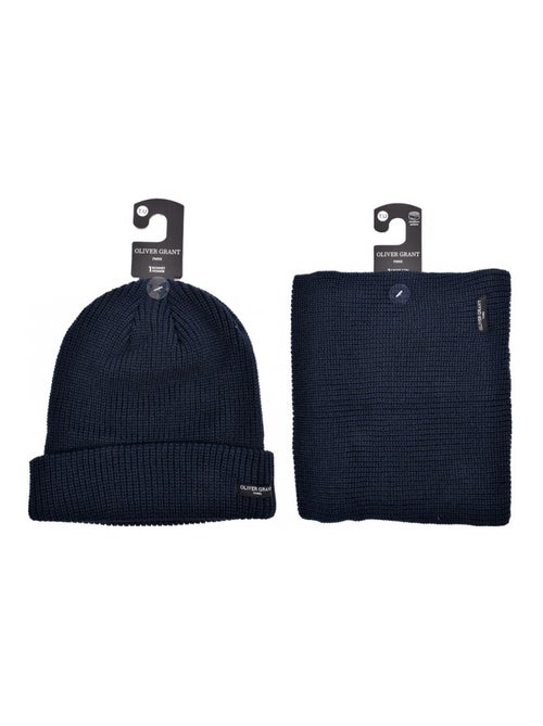 Set van 4 Mutsen-Nekwarmer Heren OLIVER GRANT - Kiabi Set van 4 Mutsen-Nekwarmer Heren OLIVER GRANT - Kiabi