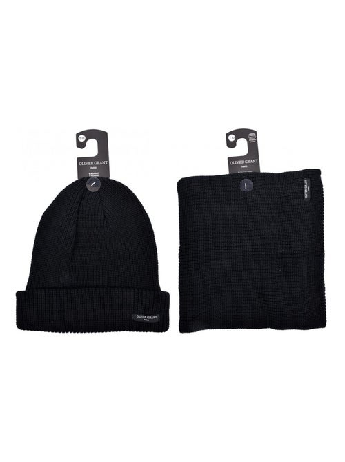 Set van 4 Mutsen-Nekwarmer Heren OLIVER GRANT - Kiabi Set van 4 Mutsen-Nekwarmer Heren OLIVER GRANT - Kiabi