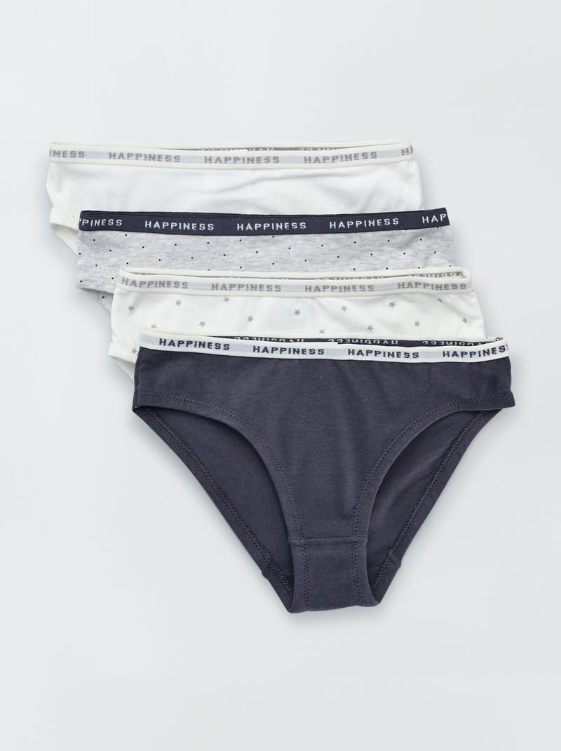 Set van 4 onderbroekjes met print WIT - Kiabi