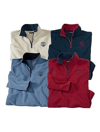 Set van 4 Outdoor-fleecetruien - ATLAS FOR MEN