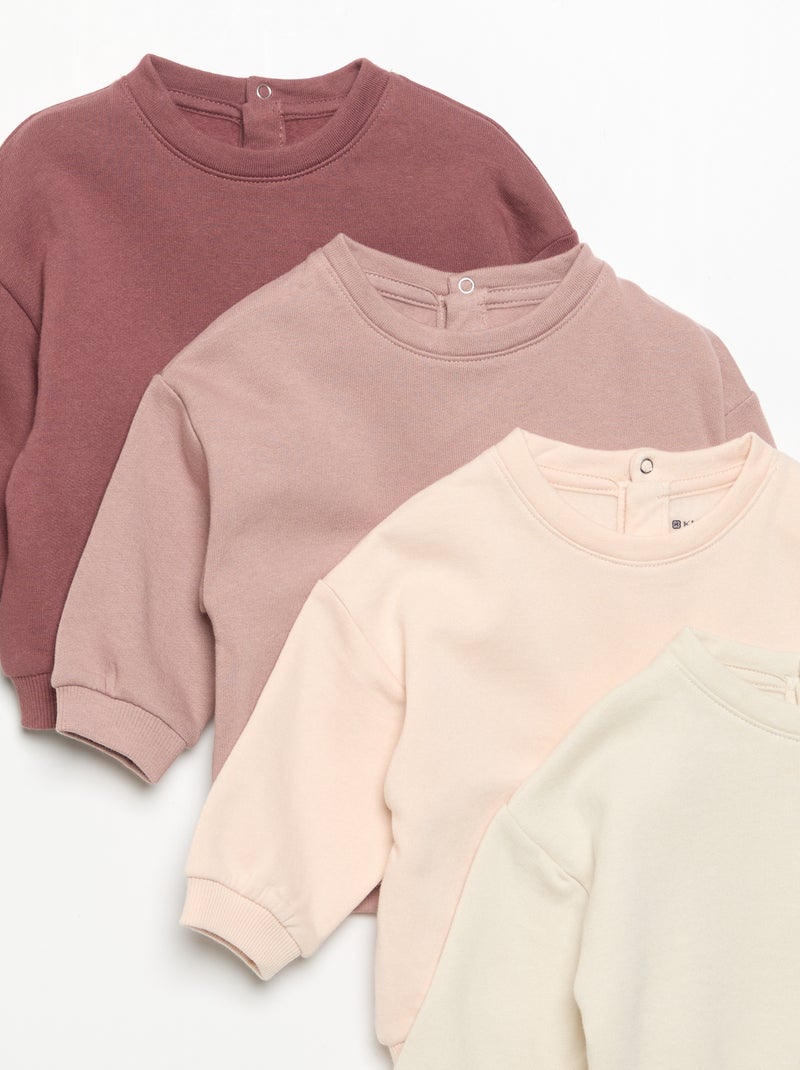 Set van 4 oversized sweats Rose - Kiabi