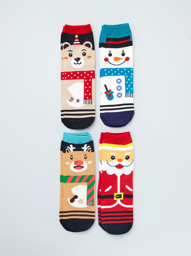 Set van 4 paar kerstsokken BIEGE - Kiabi
