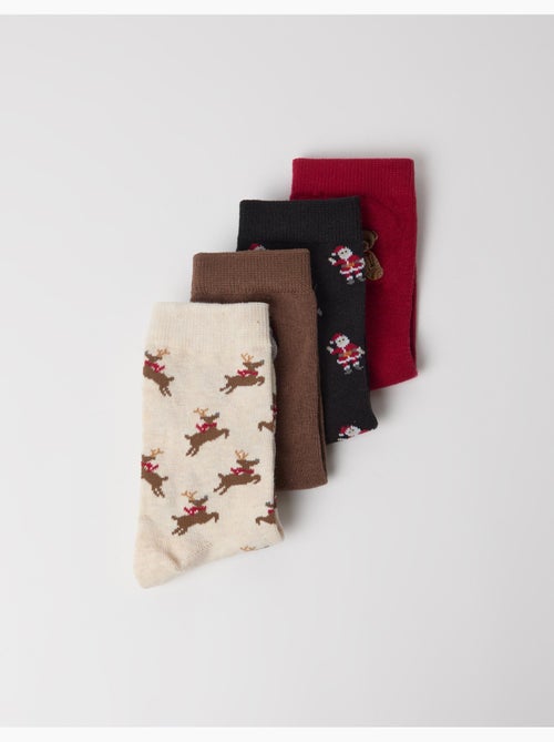 Set van 4 paar kerstsokken, mo fashion - Kiabi