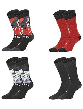 Set van 4 paar naruto shippuden sokken voor jongens