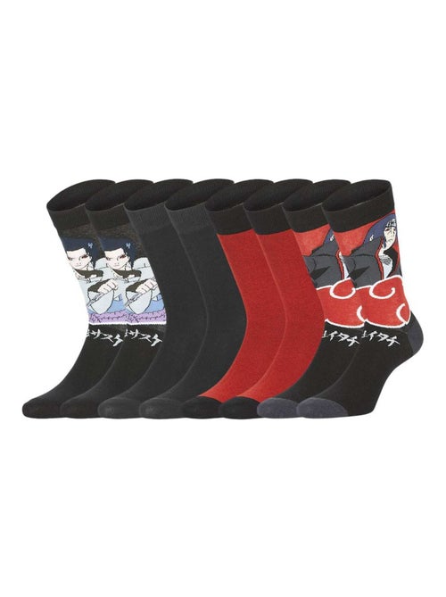 Set van 4 paar naruto shippuden sokken voor jongens - Kiabi