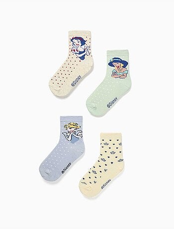 Set van 4 paar sokken met disney prinsessen