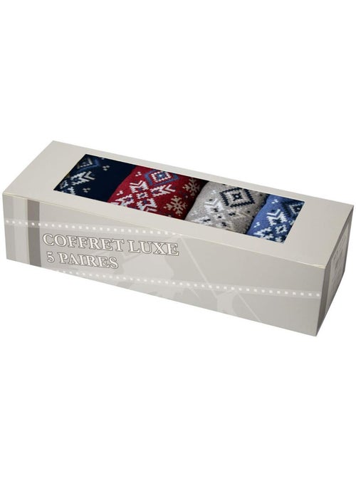 Set van 4 paar sokken met jacquardmotief - atlas for men - Kiabi