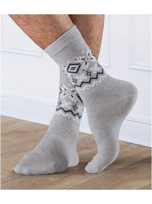 Set van 4 paar sokken met jacquardmotief - atlas for men - Kiabi