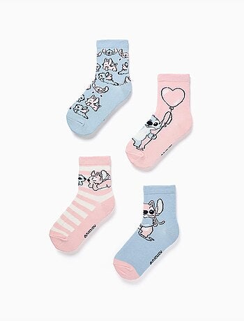 Set van 4 paar sokken met stitch prints