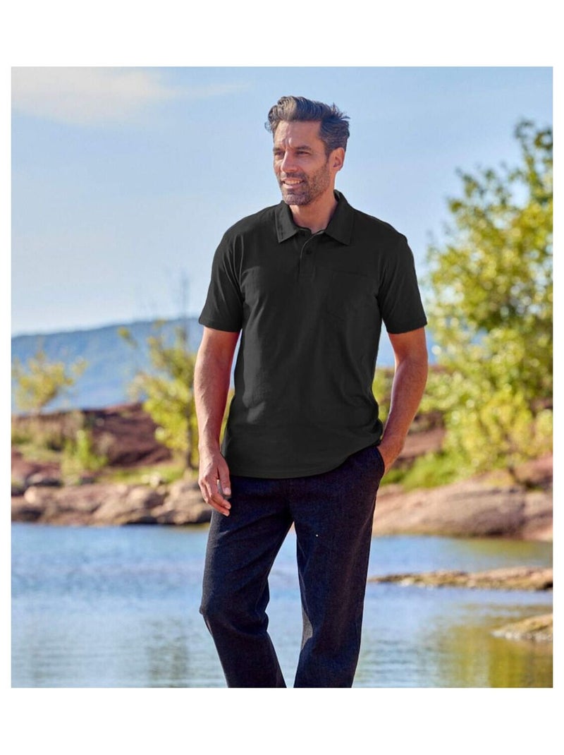 Set van 4 polo’s - ATLAS FOR MEN Blauw Groen Zwart - Kiabi