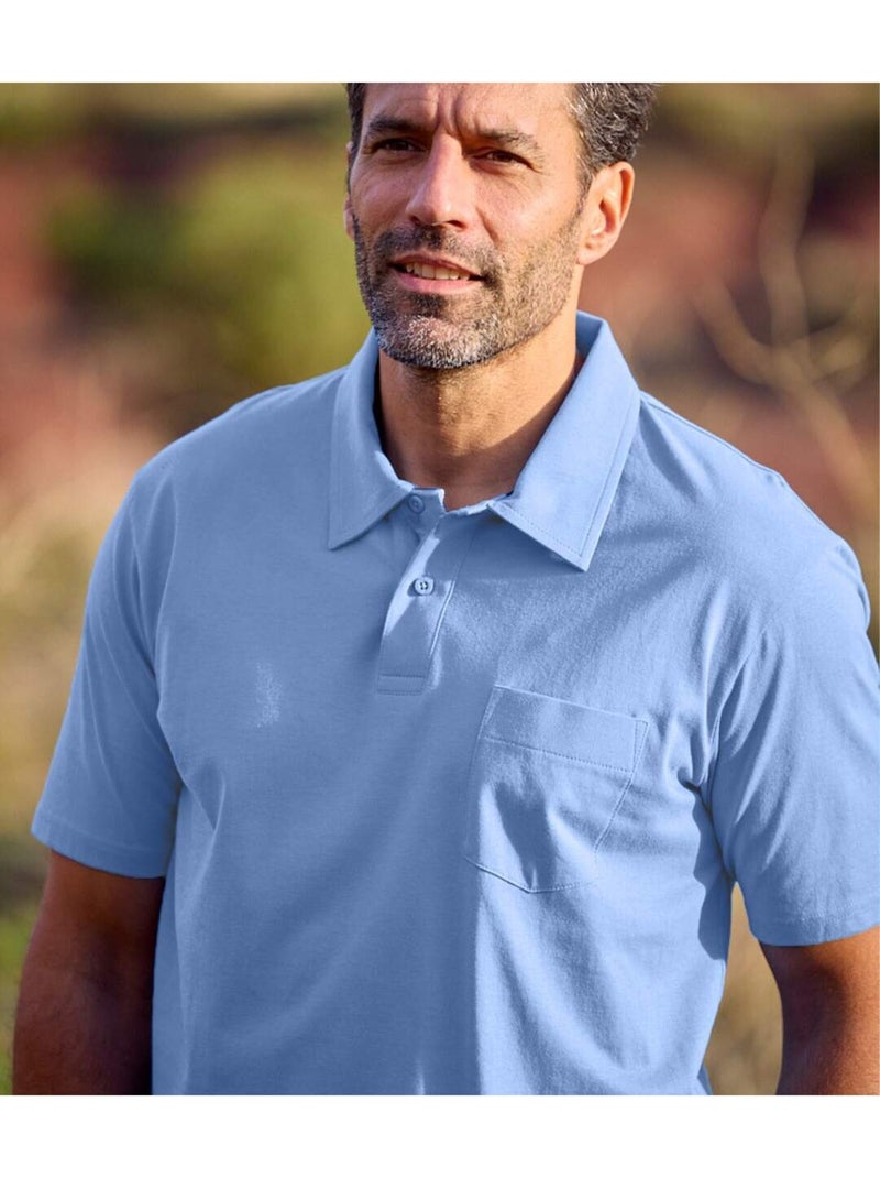 Set van 4 polo’s - ATLAS FOR MEN Blauw Groen Zwart - Kiabi