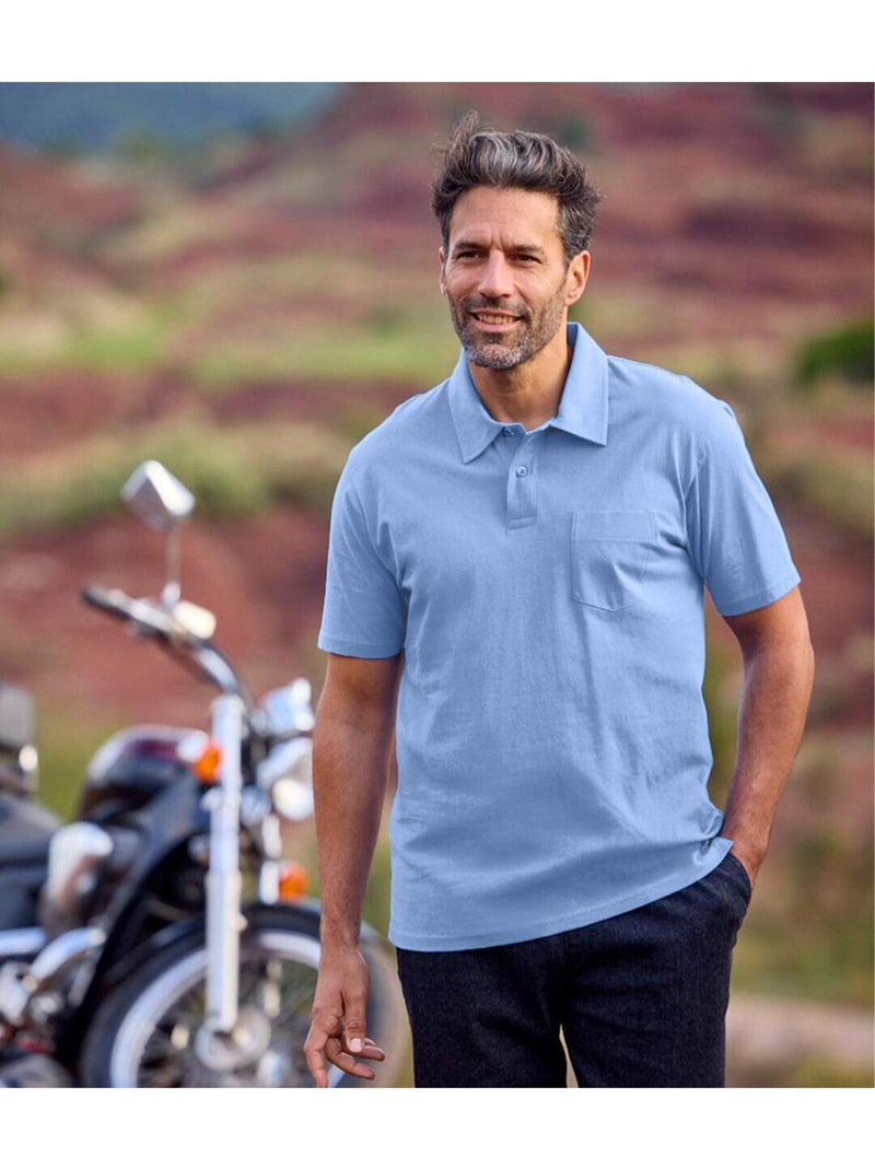 Set van 4 polo’s - ATLAS FOR MEN Blauw Groen Zwart - Kiabi