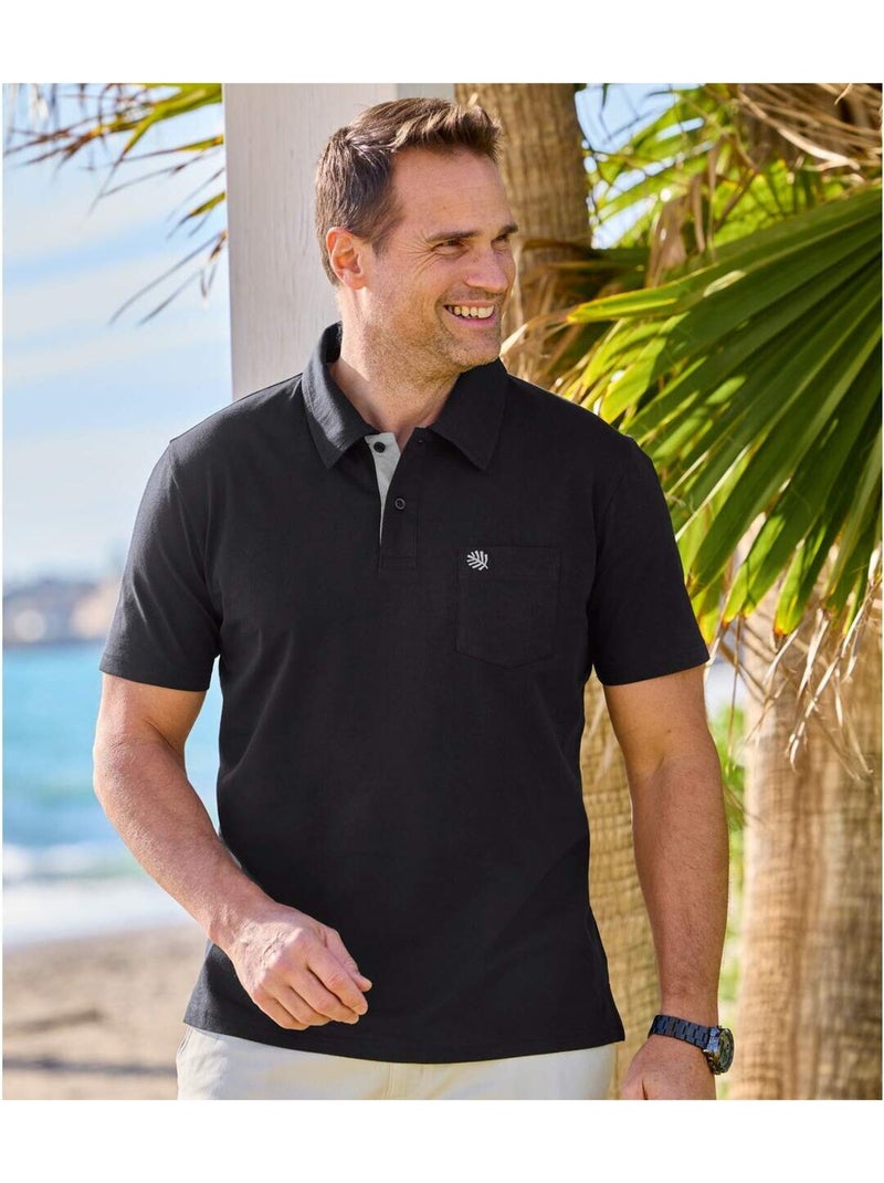 Set van 4 polo’s van katoen - ATLAS FOR MEN Wit Zwart Blauw - Kiabi