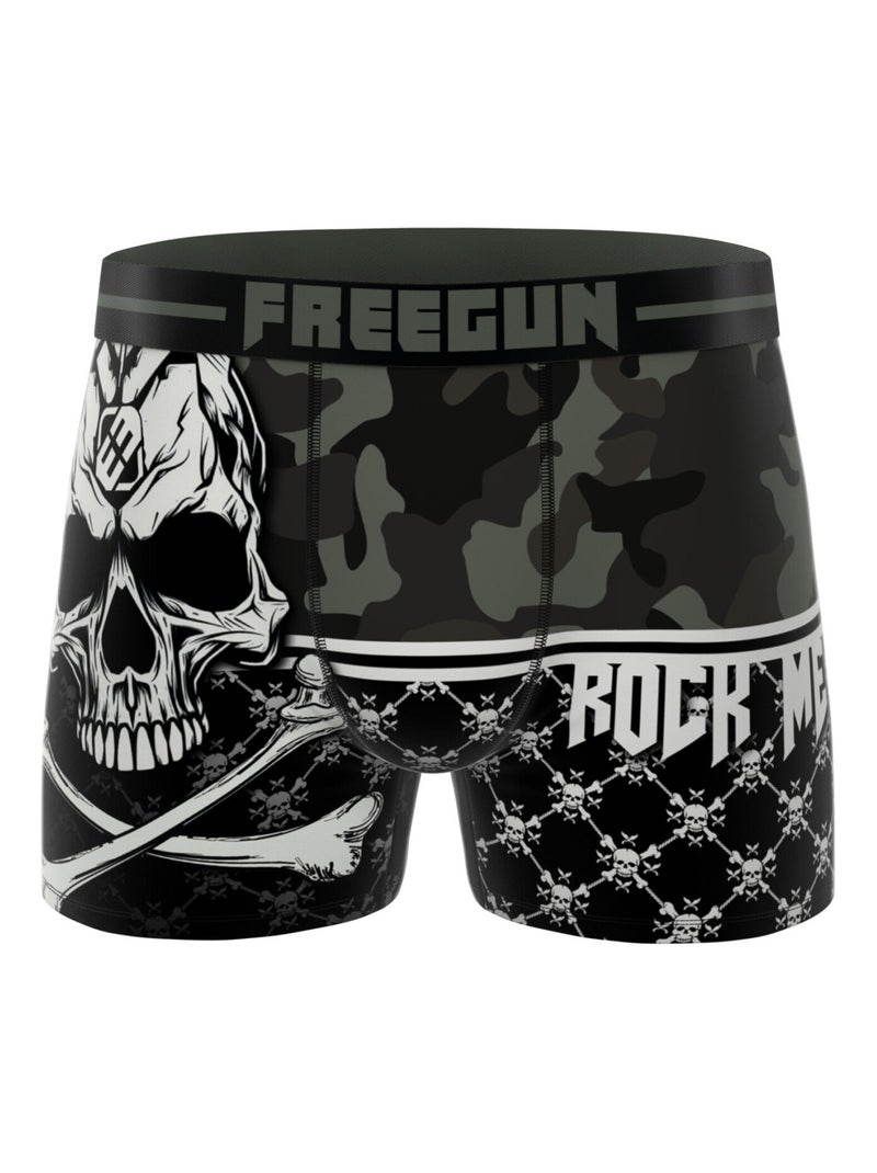 Set van 4 rock da summer kinderboxershorts, 2 jaar garantie Zwart - Kiabi
