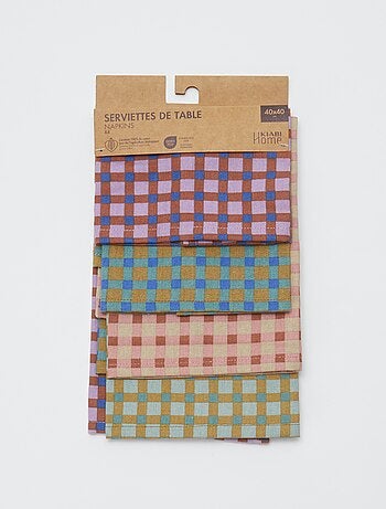 Set van 4 servetten 40 x 40 cm - Kiabi Home