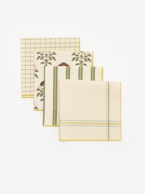 Set van 4 servetten 40 x 40 cm - Kiabi Set van 4 servetten 40 x 40 cm - Kiabi