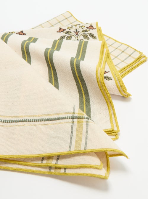 Set van 4 servetten 40 x 40 cm - Kiabi Set van 4 servetten 40 x 40 cm - Kiabi