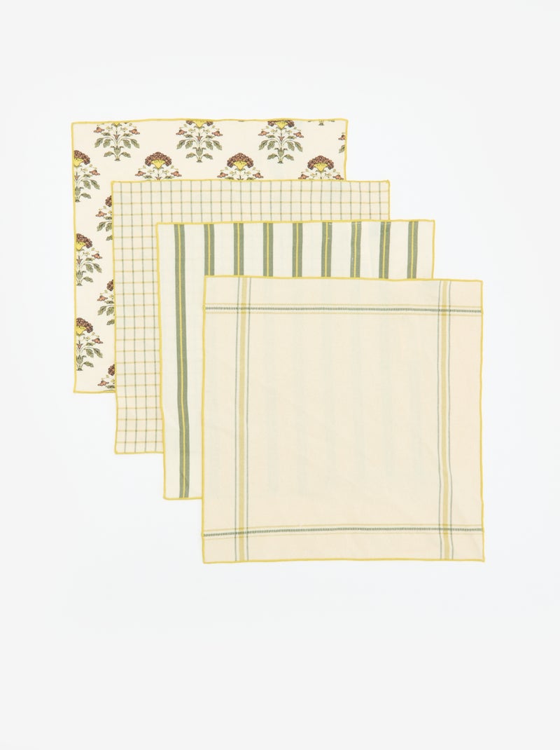 Set van 4 servetten 40 x 40 cm Groen - Kiabi