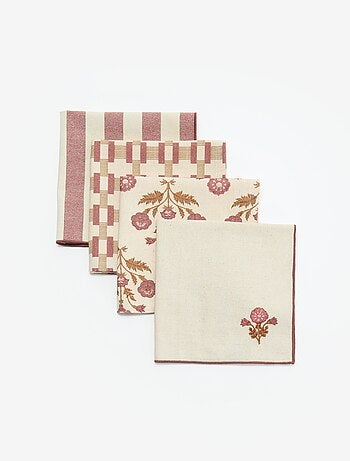 Set van 4 servetten 40 x 40 cm