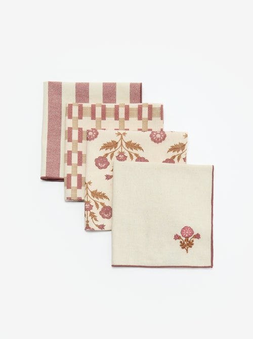 Set van 4 servetten 40 x 40 cm - Kiabi