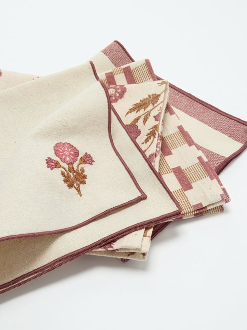 Set van 4 servetten 40 x 40 cm - Kiabi