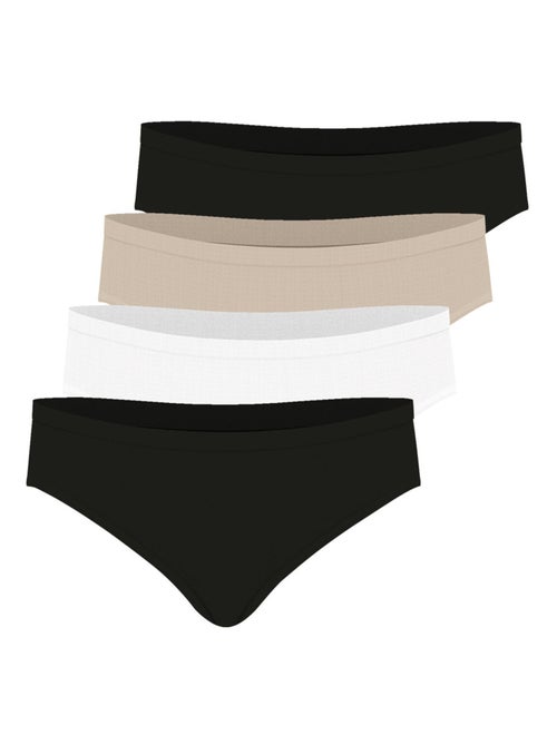 Set van 4 slipjes dames ecopack basic athena - Kiabi