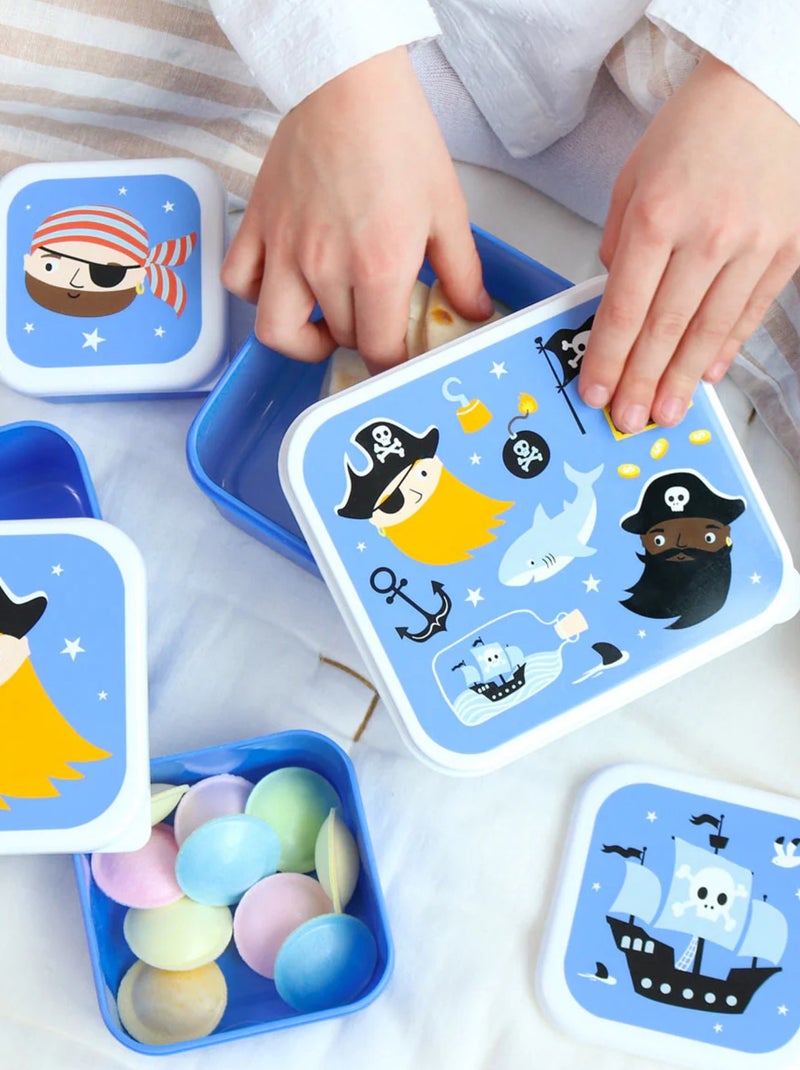 Set van 4 snackdoosjes Blauw - Kiabi