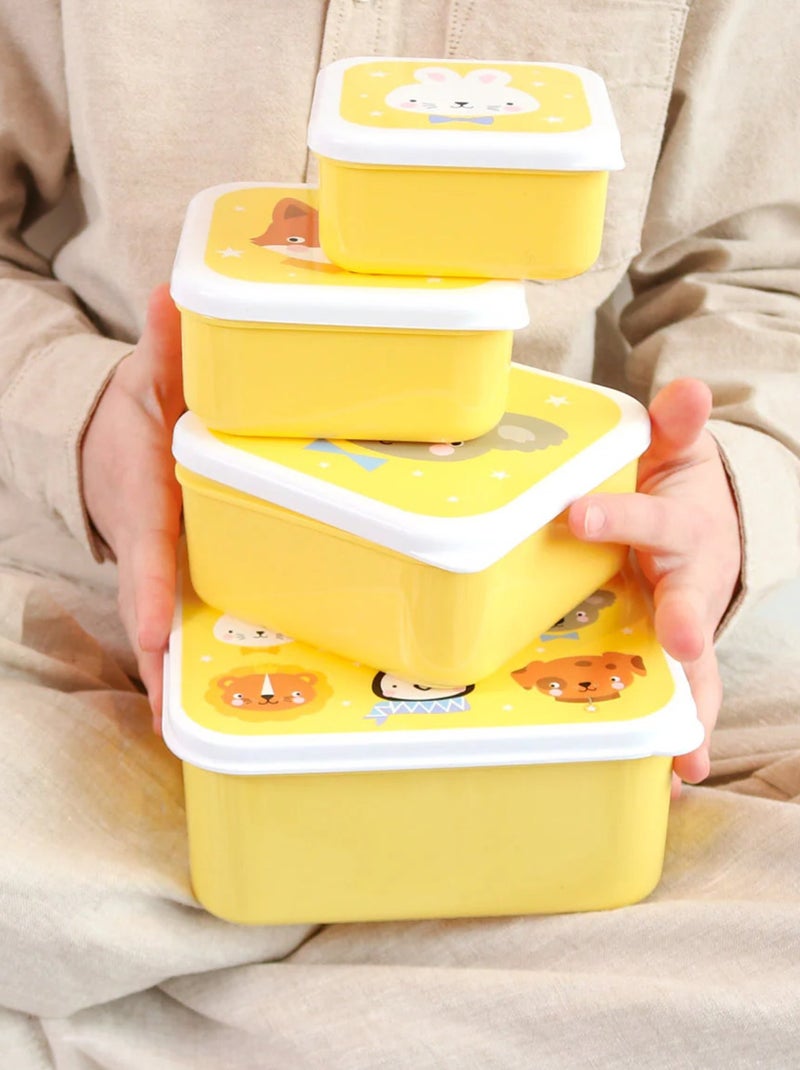 Set van 4 snackdoosjes Geel - Kiabi