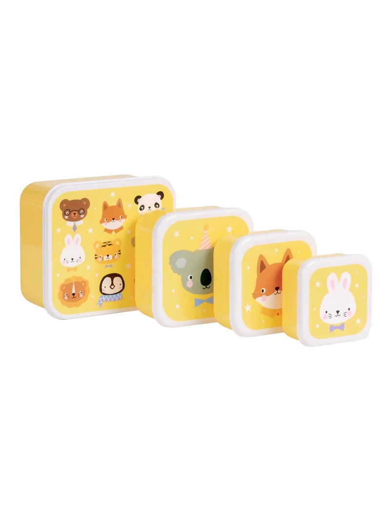 Set van 4 snackdoosjes Geel - Kiabi