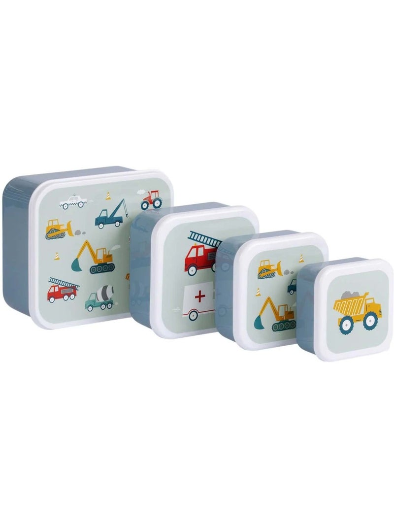 Set van 4 snackdoosjes Grijs - Kiabi