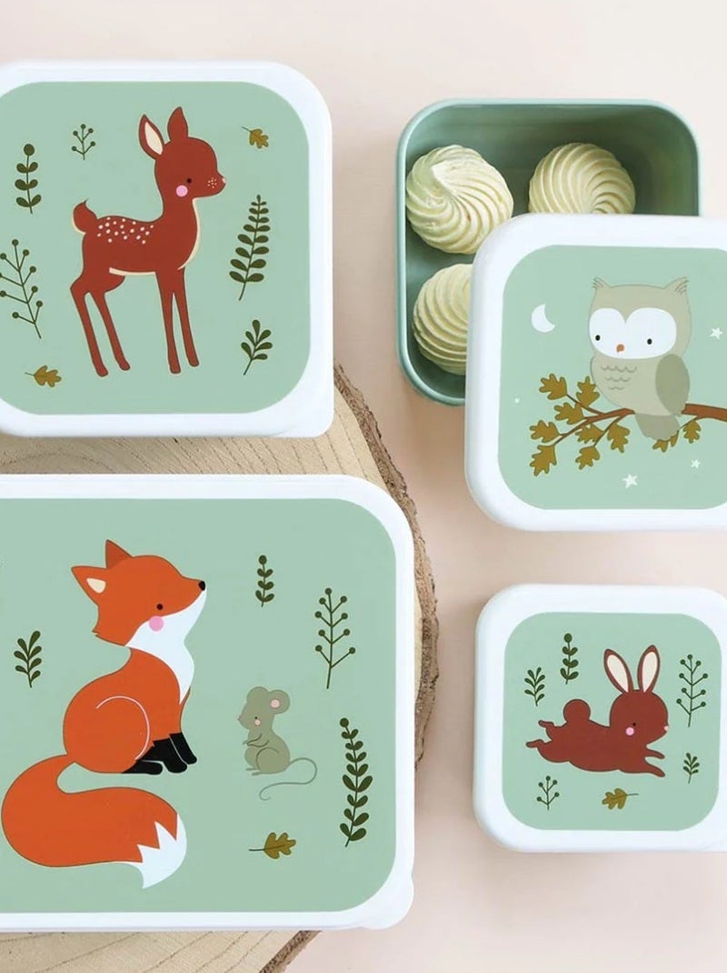 Set van 4 snackdoosjes Watergroen - Kiabi