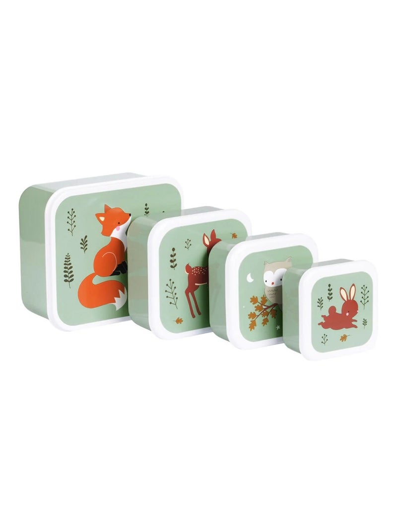 Set van 4 snackdoosjes Watergroen - Kiabi