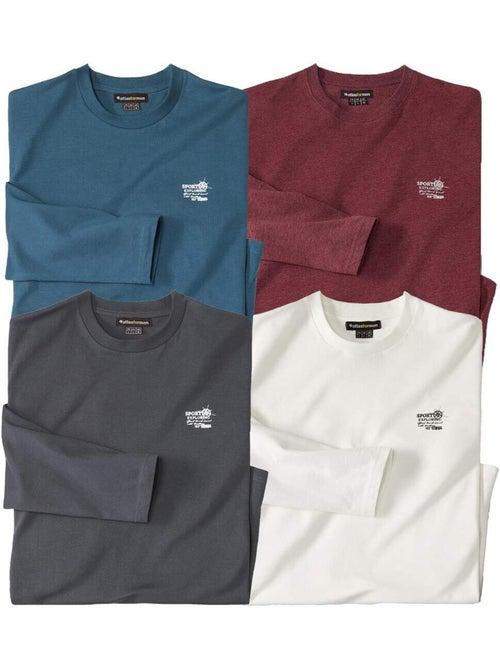 Set van 4 Sport Exploring T-shirts - ATLAS FOR MEN - Kiabi Set van 4 Sport Exploring T-shirts - ATLAS FOR MEN - Kiabi