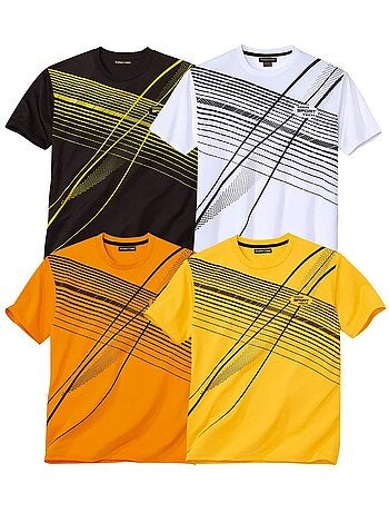 Set van 4 sport-t-shirts met print - atlas for men