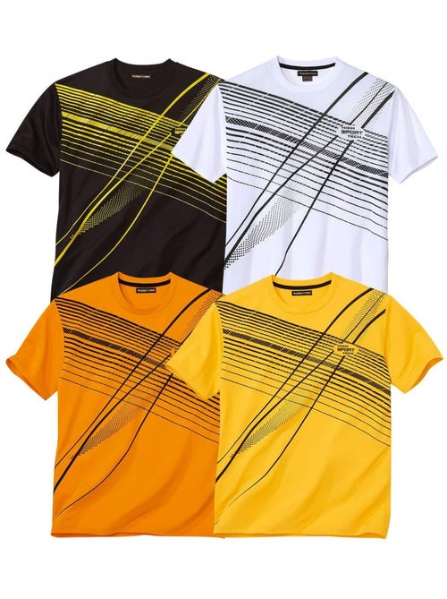 Set van 4  sport-T-shirts met print - ATLAS FOR MEN - Kiabi