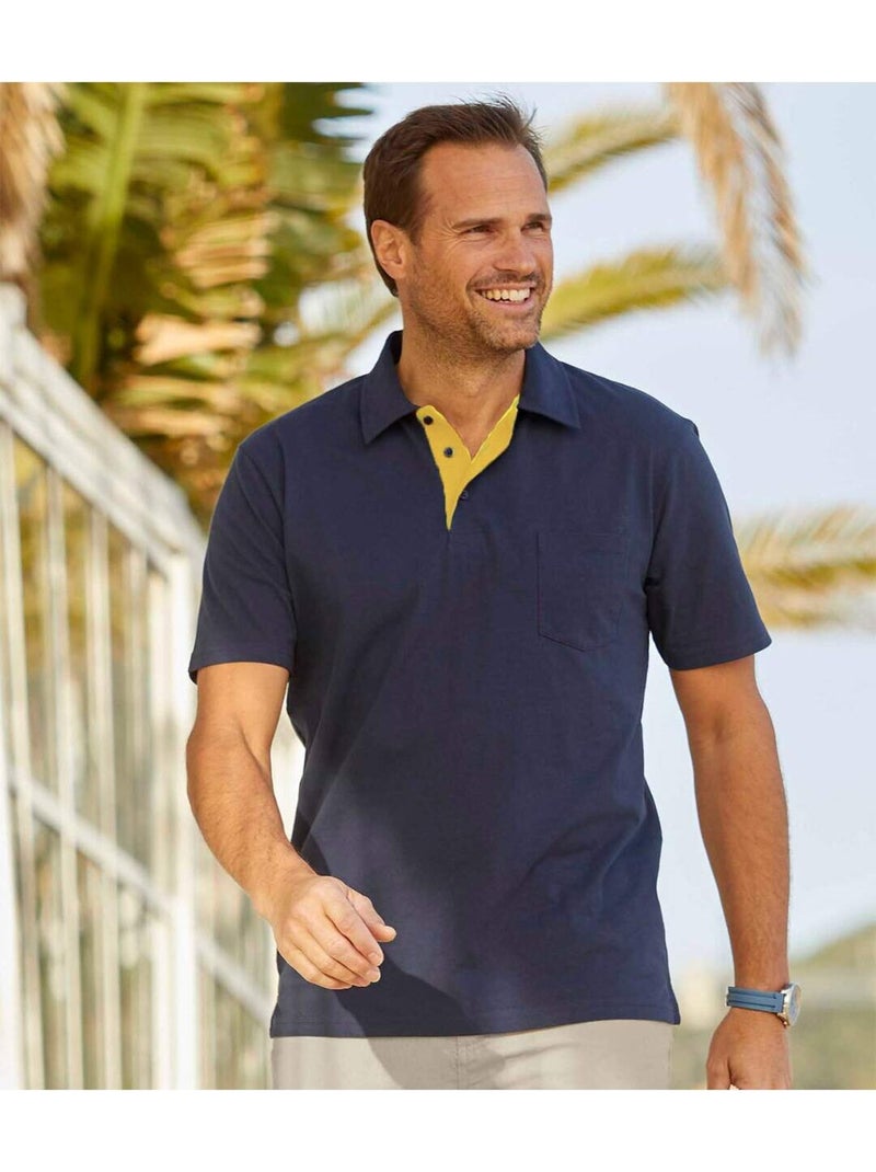 Set van 4 sportieve polo’s - ATLAS FOR MEN Wit Rood Blauw - Kiabi