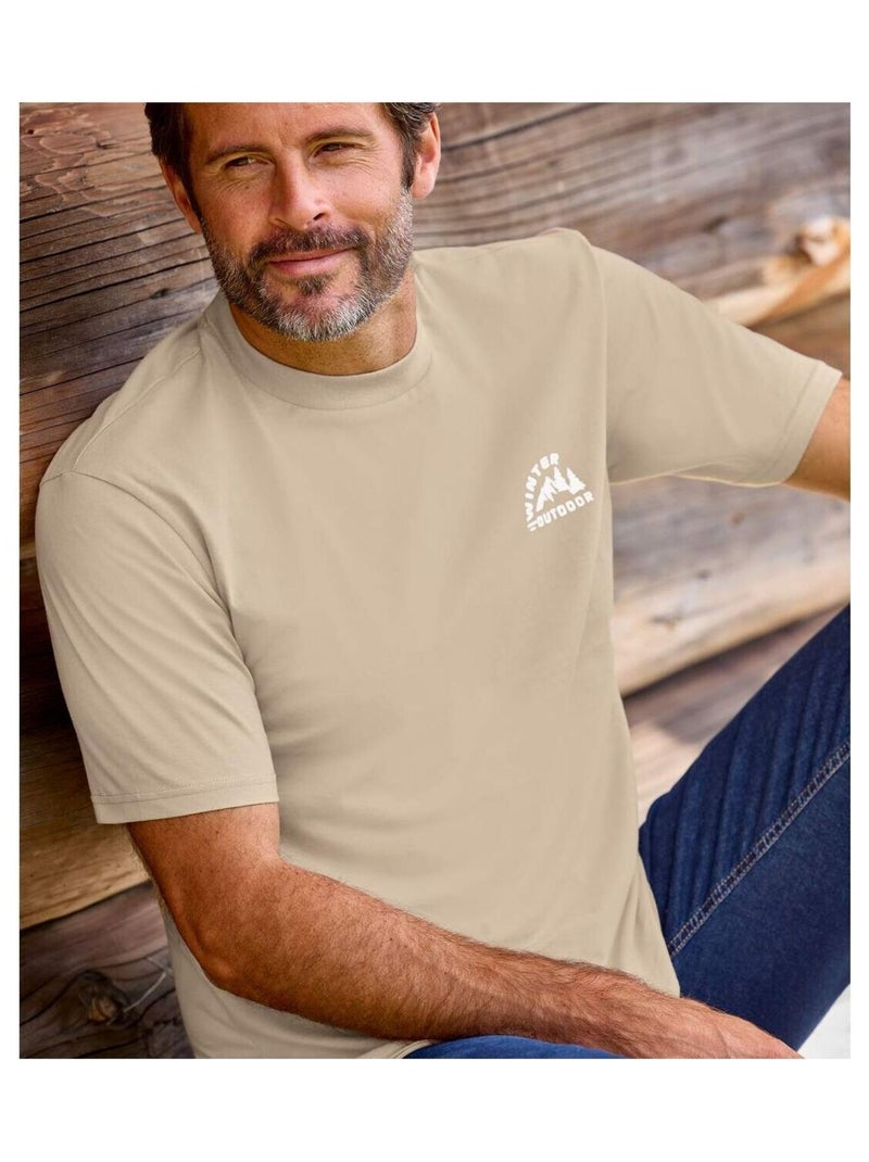Set van 4 t-shirts classic - atlas for men Wit Rood Blauw - Kiabi