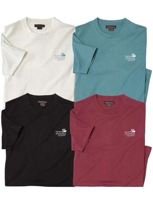 Set van 4 T-shirts Expedition - ATLAS FOR MEN - Kiabi