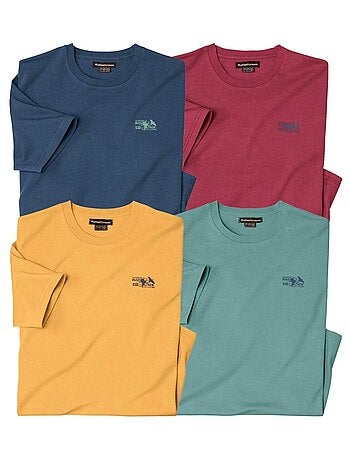 Set van 4 T-shirts Travel - ATLAS FOR MEN