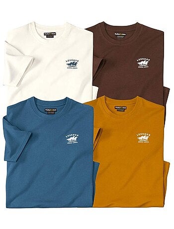 Set van 4 T-shirts West Legend - ATLAS FOR MEN