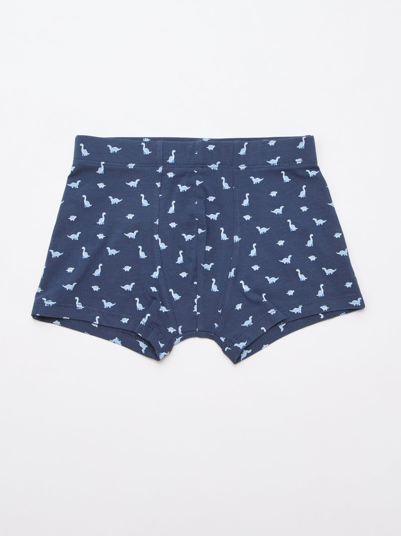 Set van 5 boxers met fantasieprint Blauw - Kiabi