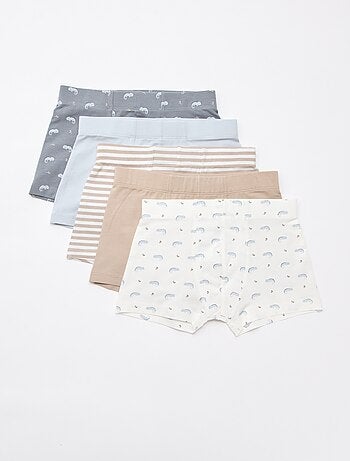 Set van 5 boxers met fantasieprint