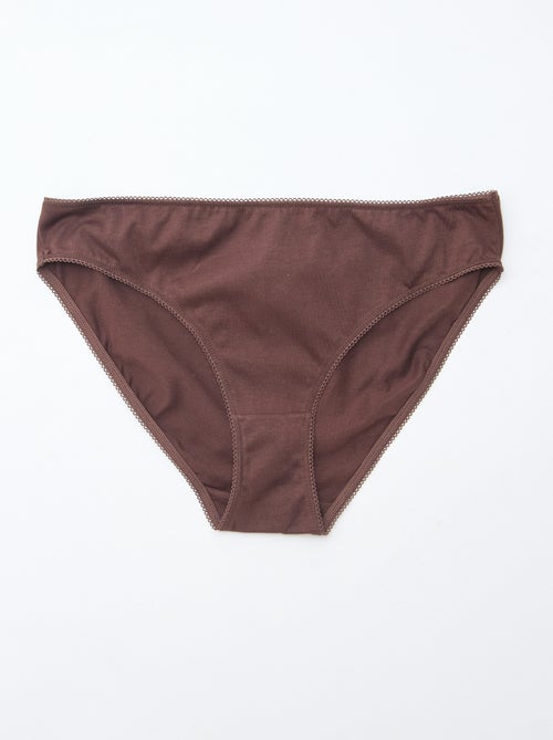 Set van 5 effen katoen onderbroekjes - Kiabi