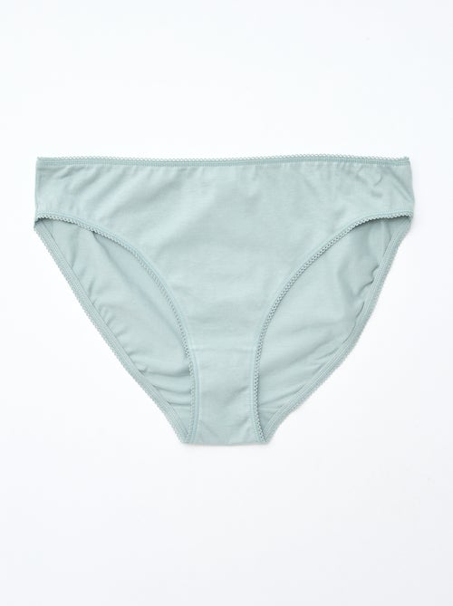 Set van 5 effen katoen onderbroekjes - Kiabi