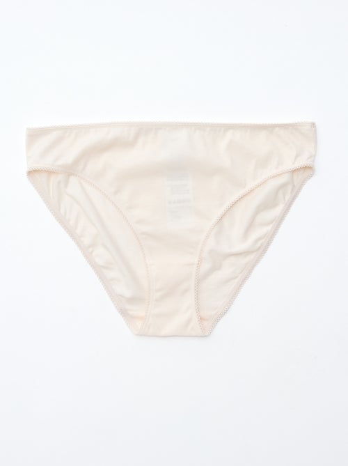 Set van 5 effen katoen onderbroekjes - Kiabi