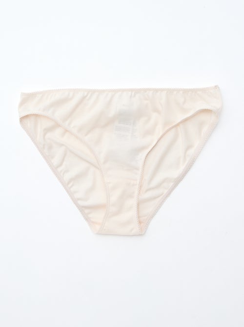 Set van 5 effen katoen onderbroekjes - Kiabi