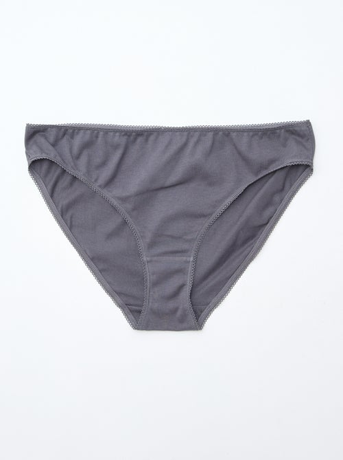 Set van 5 effen katoen onderbroekjes - Kiabi